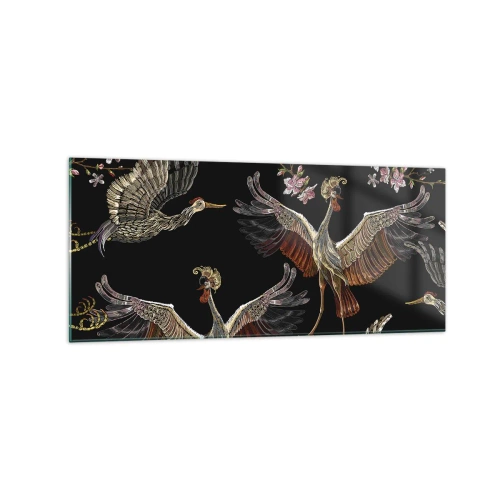 Quadro em vidro - O pássaro de conto de fadas - 120x50 cm