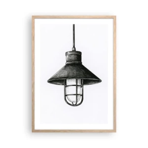 Pôster com moldura de carvalho claro - Como antigamente… - 50x70 cm