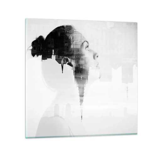 Quadro em vidro - Em ambos os lados do vidro - 70x70 cm