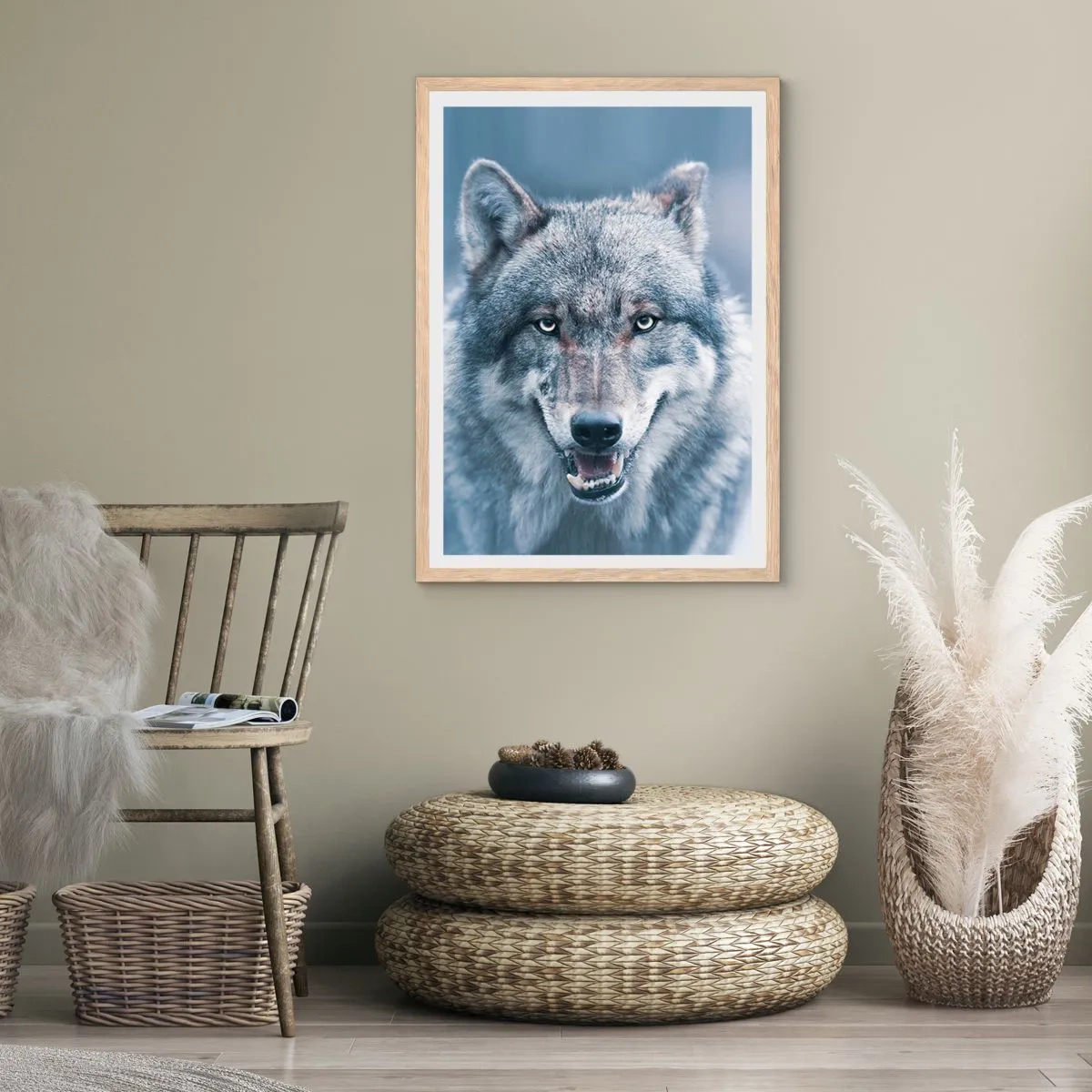 Pôster com moldura de carvalho claro - Vai aceitar o desafio? - 40x50 cm