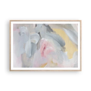 Pôster com moldura de carvalho claro - Em um mundo pastel - 100x70 cm