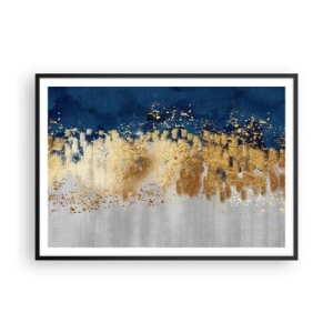 Pôster com moldura preta - Uma composição moderna com brilho - 100x70 cm