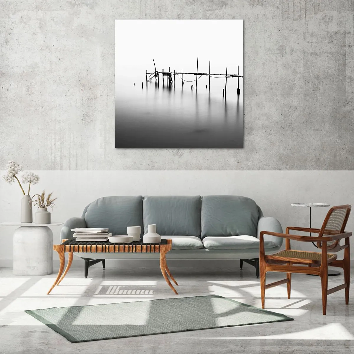 Quadro em vidro - E se o mundo não existe? - 40x40 cm