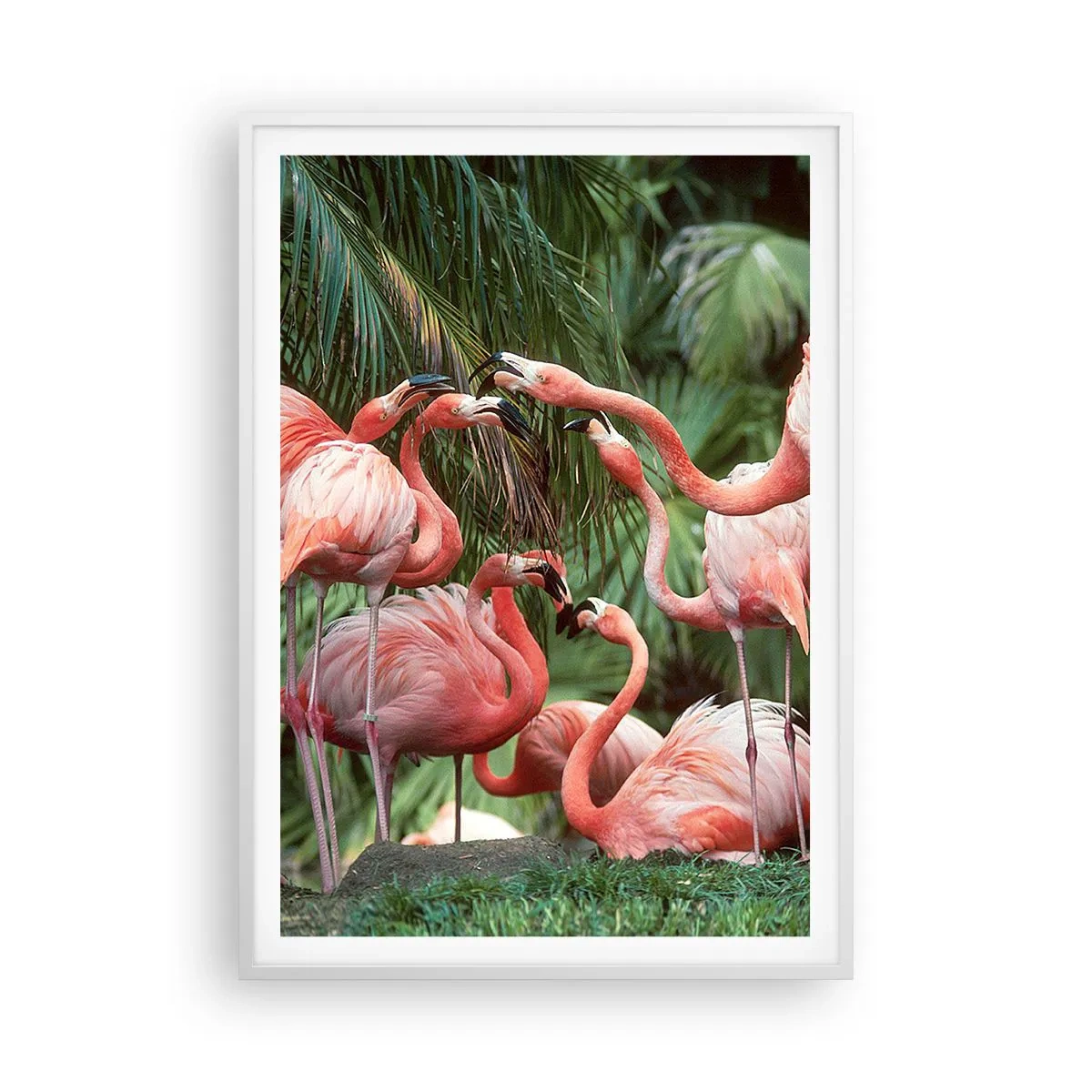 Pôster em moldura branca - Fofocas da tarde - 70x100 cm