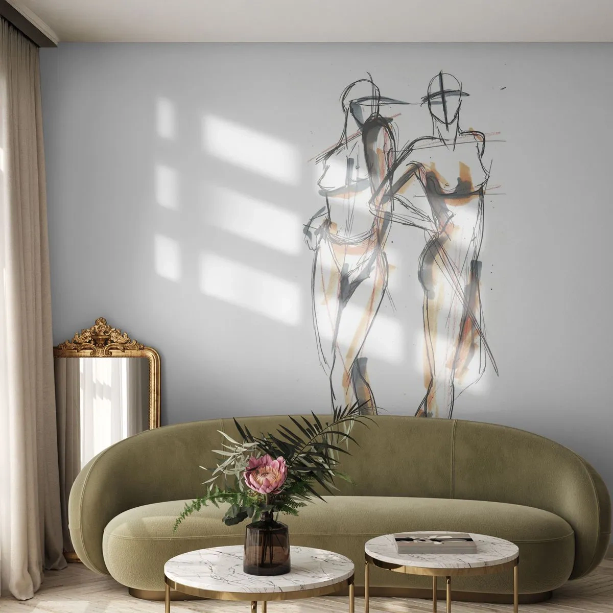 Papel de Parede Autocolante Deluxe Sticker - Um estudo do encanto - Gráficos, Moda, Arte Moderna - 500x350 cm