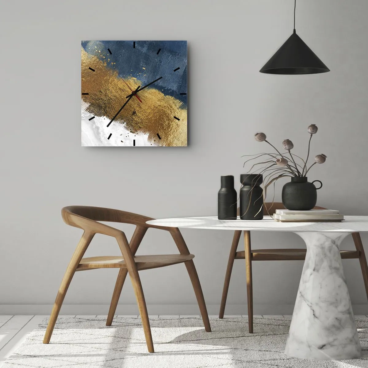 Relógio de parede - Relógio em vidro - As cores do verão - 40x40 cm