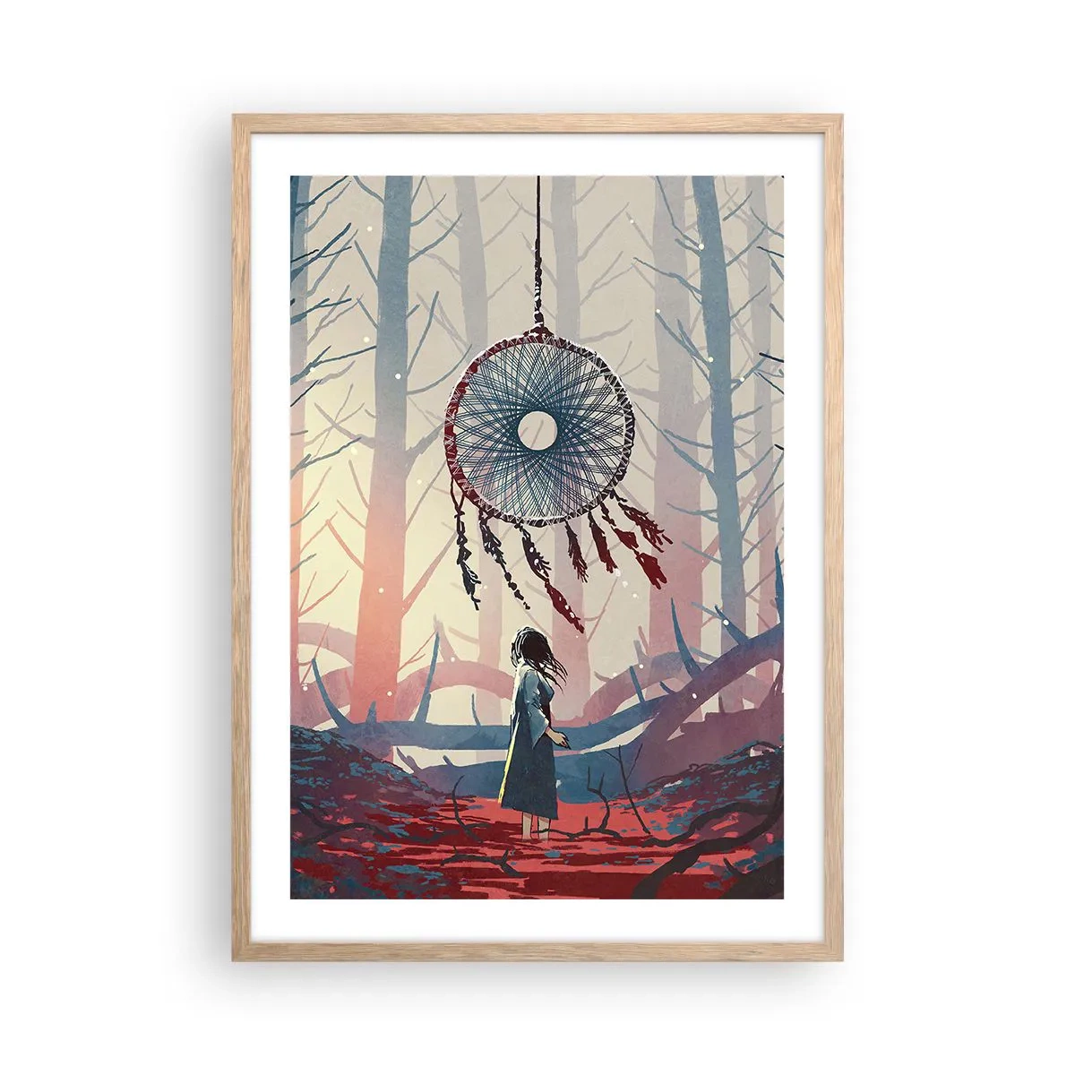 Pôster com moldura de carvalho claro - O ritual secreto da felicidade - 50x70 cm