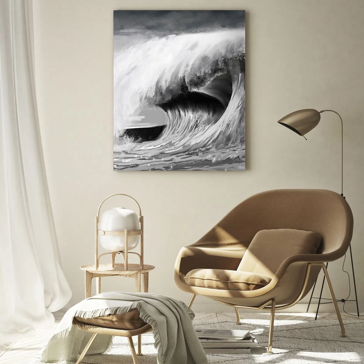 Quadro em vidro - A ira do oceano - 50x70 cm