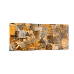 Quadro em vidro - O mundo em forma - 100x40 cm