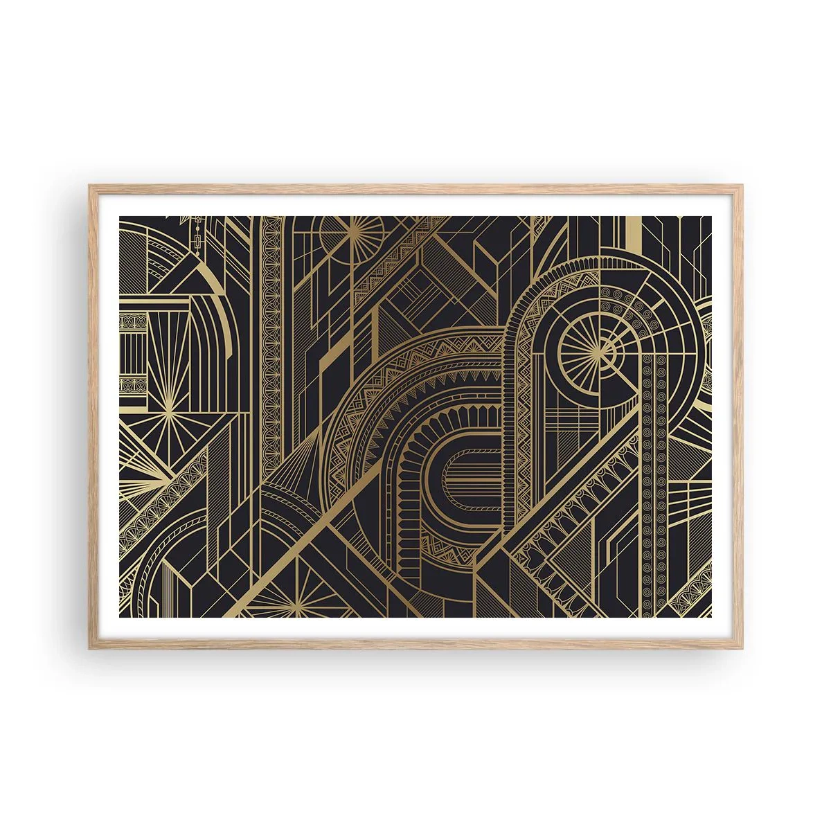 Pôster com moldura de carvalho claro - Conceitos, ideias, planos - 100x70 cm