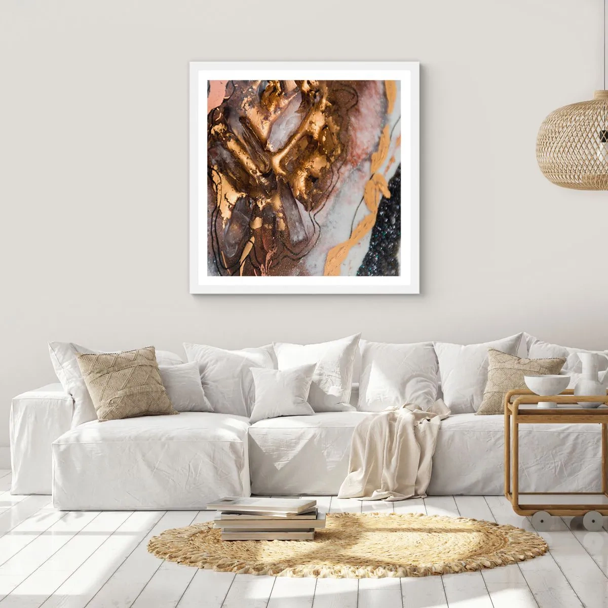 Pôster em moldura branca - O elemento terra - 50x50 cm