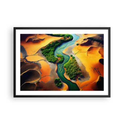 Pôster com moldura preta - Rio que dá vida - 70x50 cm