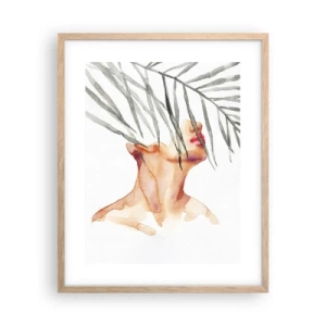 Pôster com moldura de carvalho claro - Sentir o pulso dos trópicos - 40x50 cm