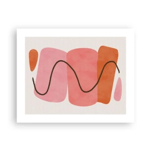 Pôster - Movimento suave de formas - 50x40 cm