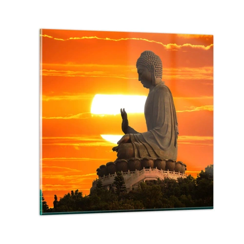 Quadro em vidro - Sem medo do mundo - 30x30 cm