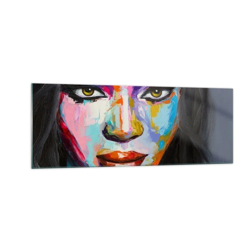 Quadro em vidro - É impossível tirar os olhos - 140x50 cm