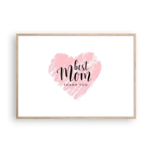 Pôster com moldura de carvalho claro - Sempre o momento certo - 100x70 cm