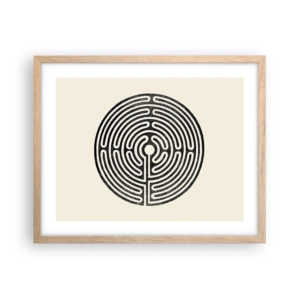 Pôster com moldura de carvalho claro - Ordem misteriosa - 50x40 cm