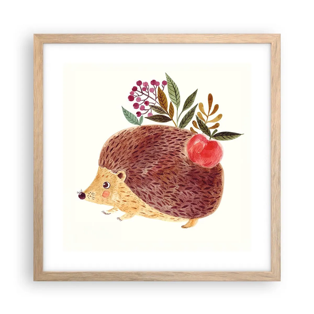 Pôster com moldura de carvalho claro - Já gostas de mim - 40x40 cm