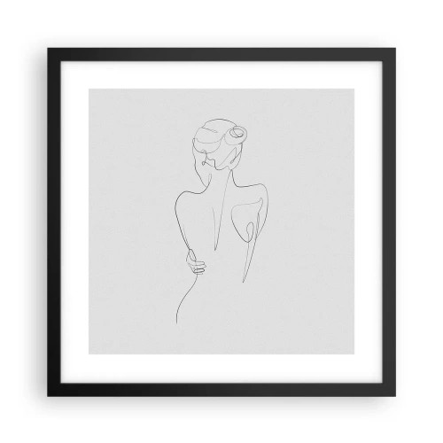 Pôster com moldura preta - Música corporal - 40x40 cm