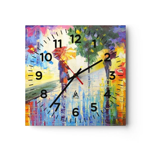 Relógio de parede - Relógio em vidro - E tudo está claro - 30x30 cm
