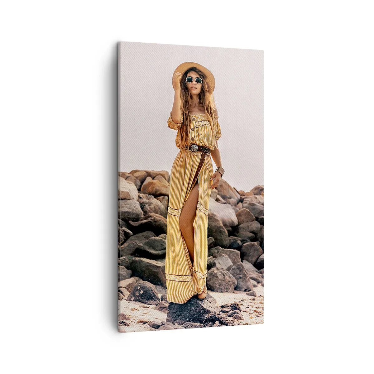 Quadro em tela - A magia das pedras - 45x80 cm