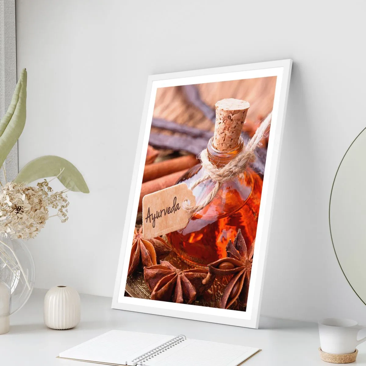 Pôster em moldura branca - Rumo à unidade do corpo e do espírito - 30x40 cm
