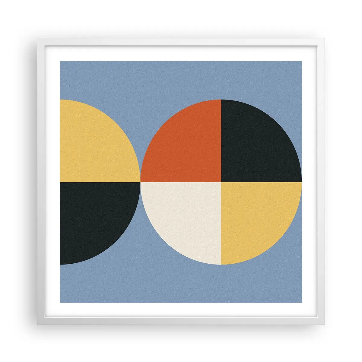 Pôster em moldura branca - Verja e conte - 60x60 cm