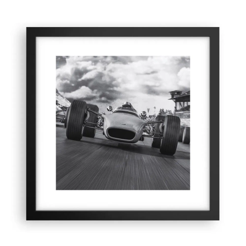 Pôster com moldura preta - O ronco do motor - 30x30 cm