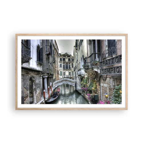 Pôster com moldura de carvalho claro - Há séculos em devaneio silencioso - 91x61 cm