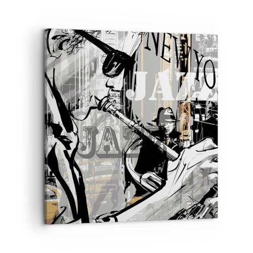 Quadro em tela - Ao ritmo de Nova Iorque - 50x50 cm