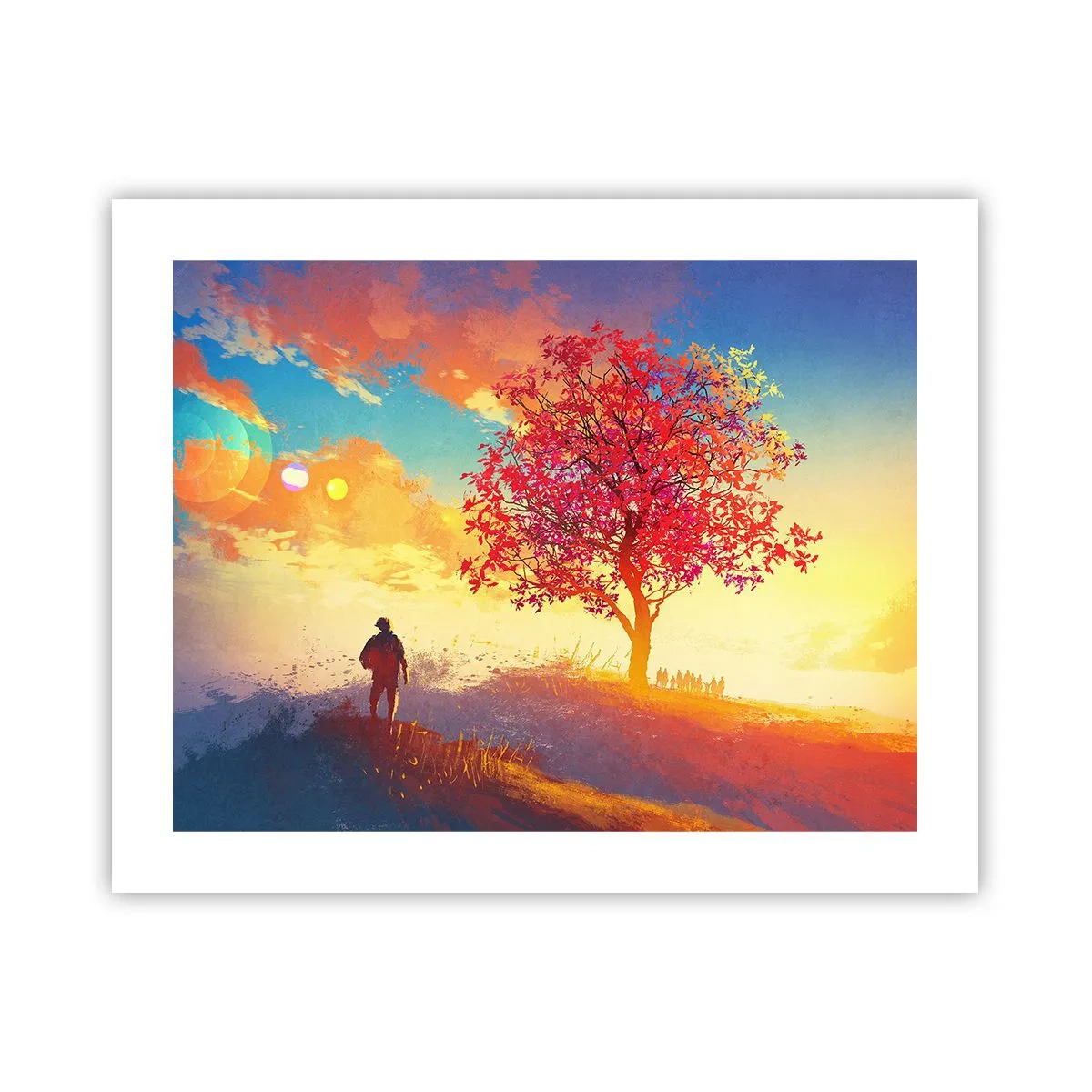Pôster - O peregrino no seu destino - 50x40 cm