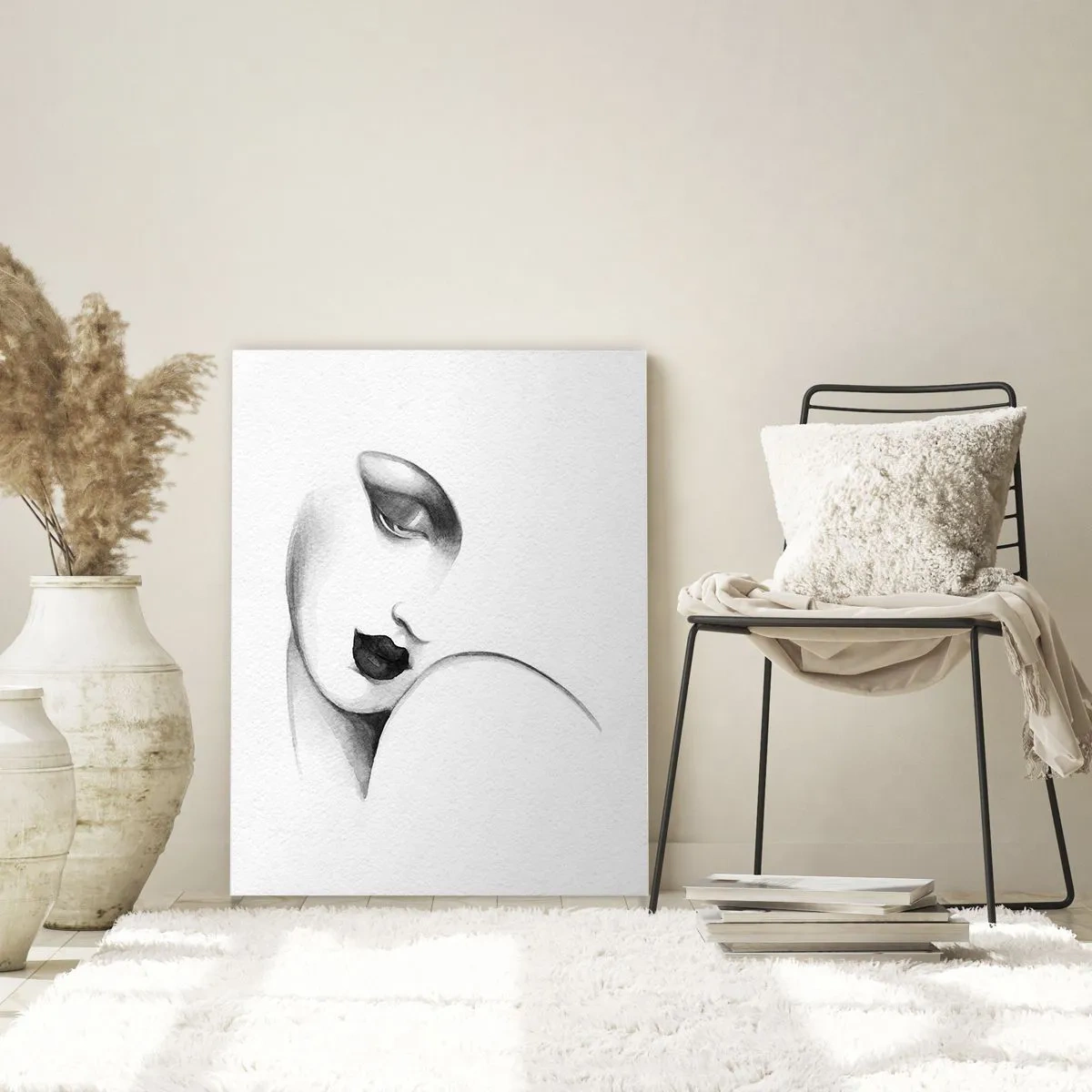 Quadro em vidro - No estilo de Łempicka - 50x70 cm