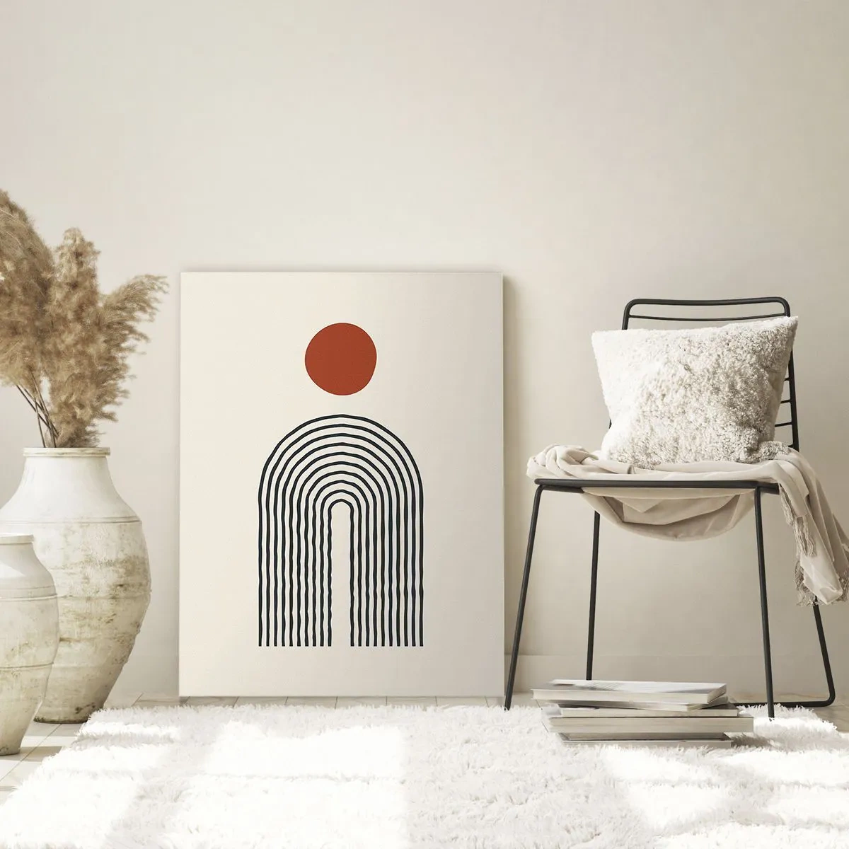 Quadro em vidro - Magnetismo de formas e cores - 70x100 cm