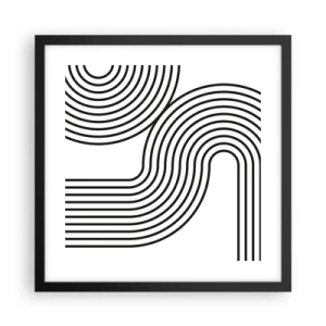 Pôster com moldura preta - Na curva - 40x40 cm