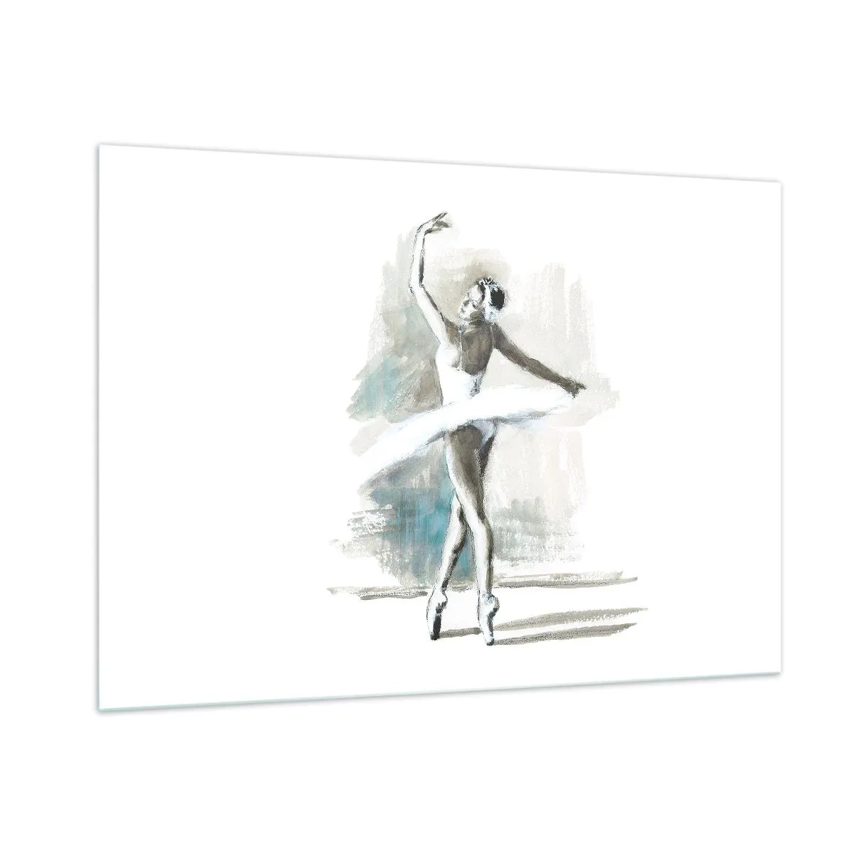 Quadro em vidro - Encantada num cisne - 100x70 cm