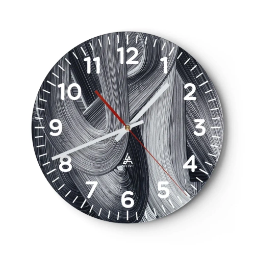 Relógio de parede - Relógio em vidro - A fluidez da realidade - 30x30 cm