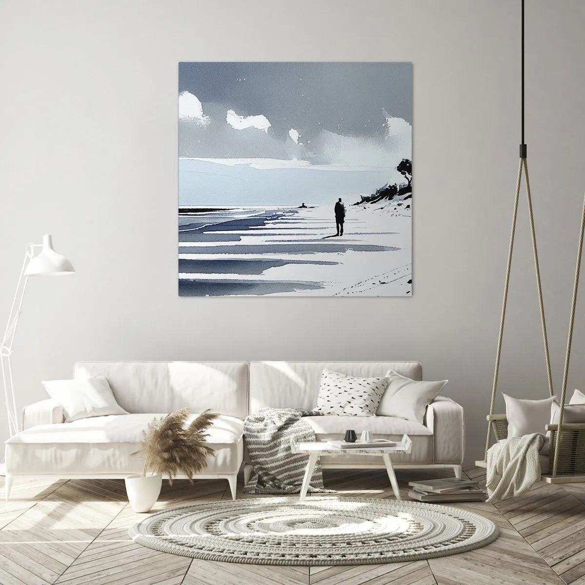 Quadro em tela - Sozinho - 40x40 cm