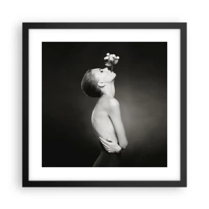 Pôster com moldura preta - Elegância excêntrica - 40x40 cm