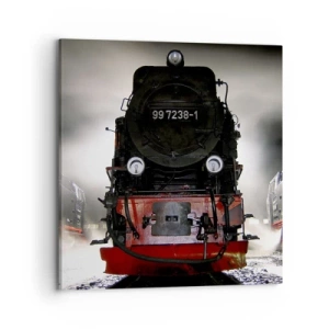 Quadro em tela - Fica de pé e ofega, arfa e assopra - 70x70 cm