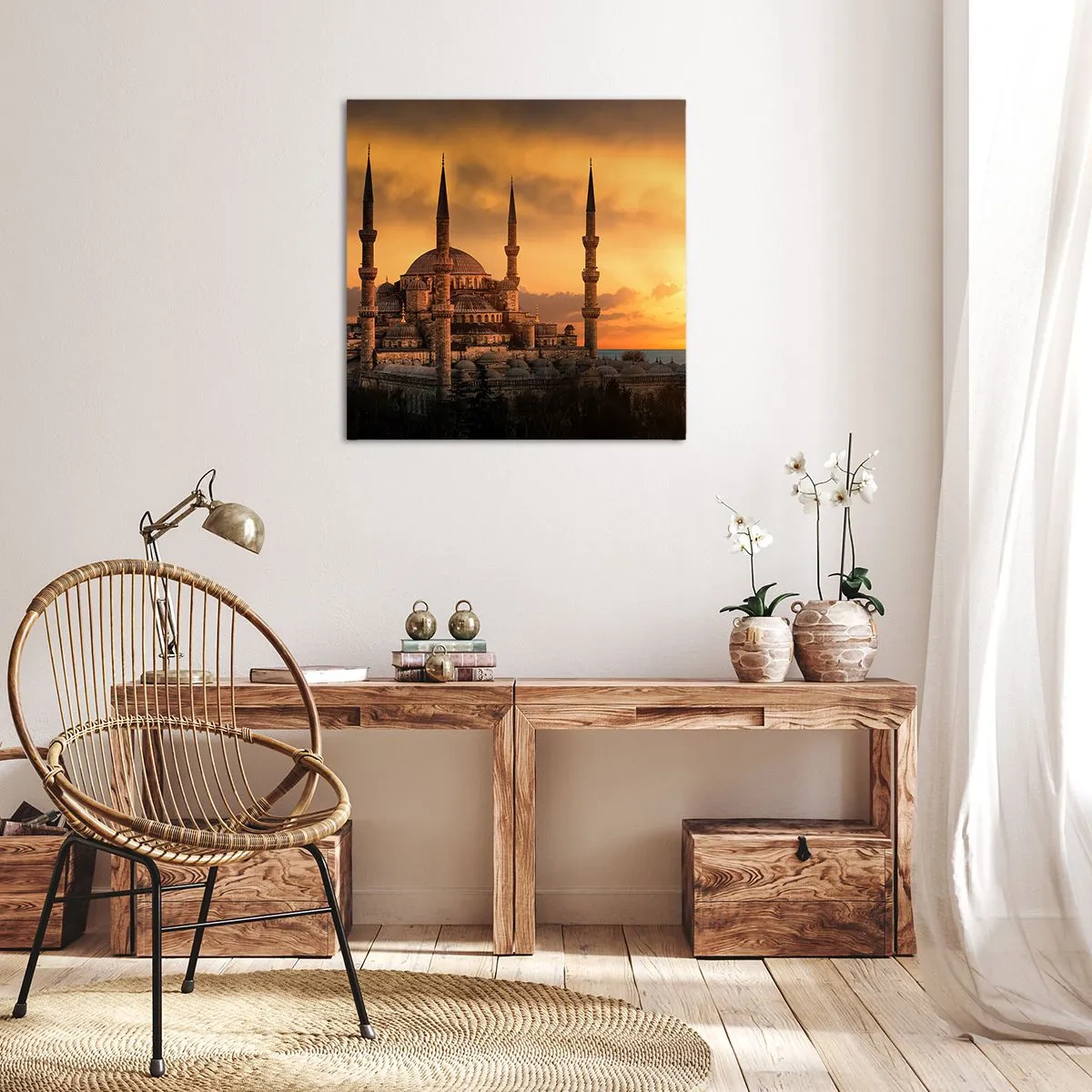 Quadro em tela - Deus é grande - 30x30 cm