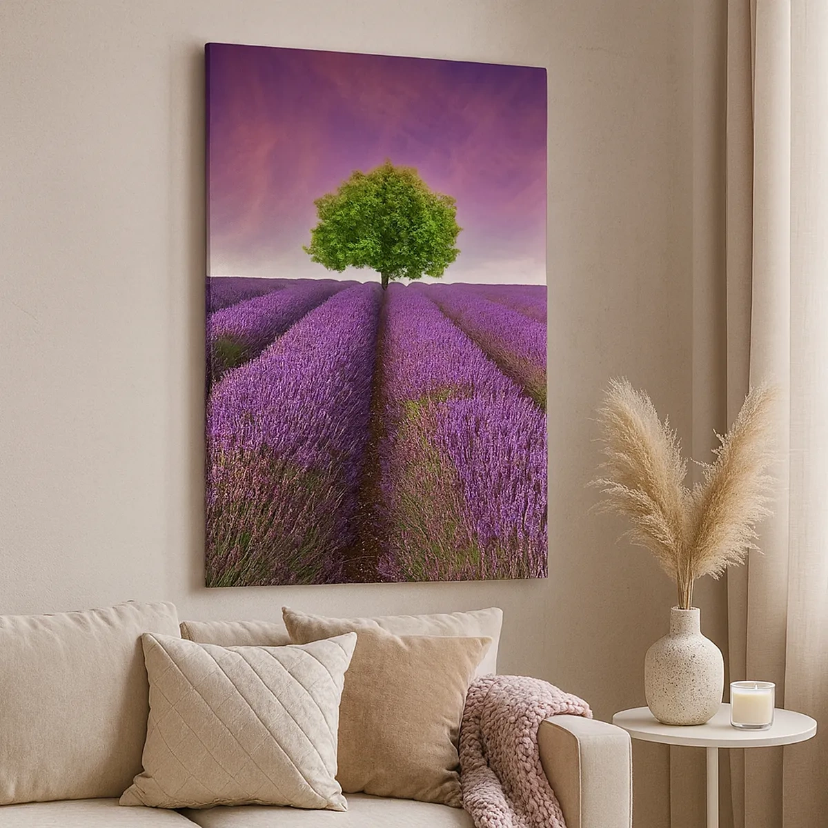 Quadro em tela - Nos campos de lavanda - 50x70 cm