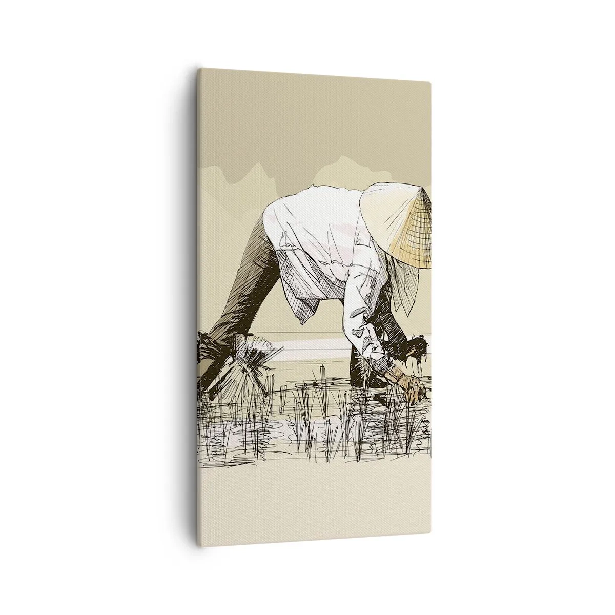 Quadro em tela - Boa colheita  - 55x100 cm