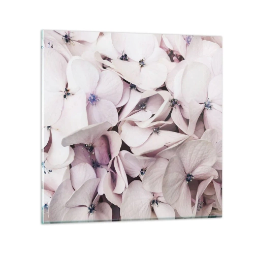 Quadro em vidro - Em uma inundação de flores - 40x40 cm