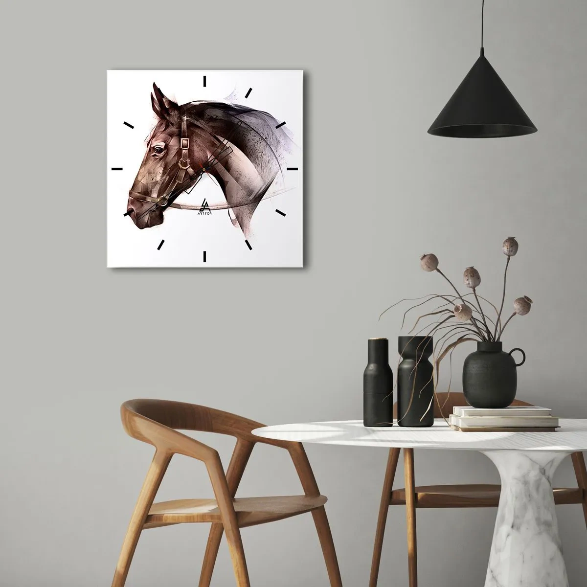 Relógio de parede - Relógio em vidro - Que charme - 40x40 cm