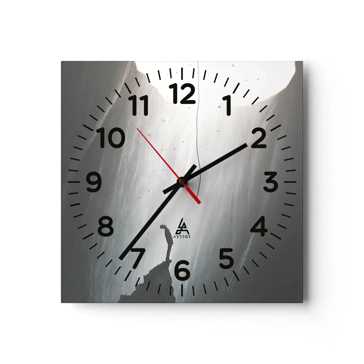 Relógio de parede - Relógio em vidro - Sempre há uma saída - 30x30 cm