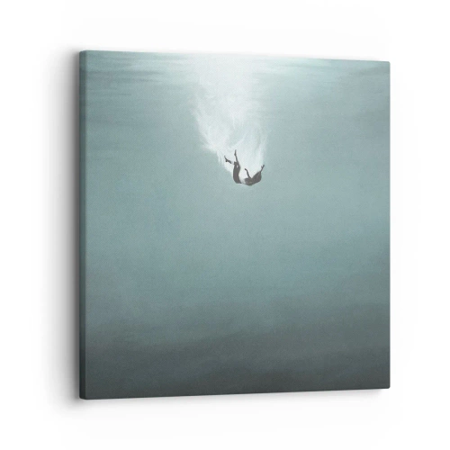 Quadro em tela - Nos braços do oceano - 30x30 cm