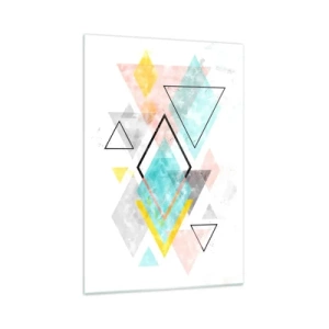 Quadro em vidro - Jogo geométrico - 70x100 cm