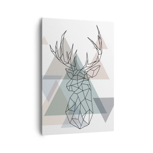 Quadro em tela - Numa floresta geométrica - 70x100 cm