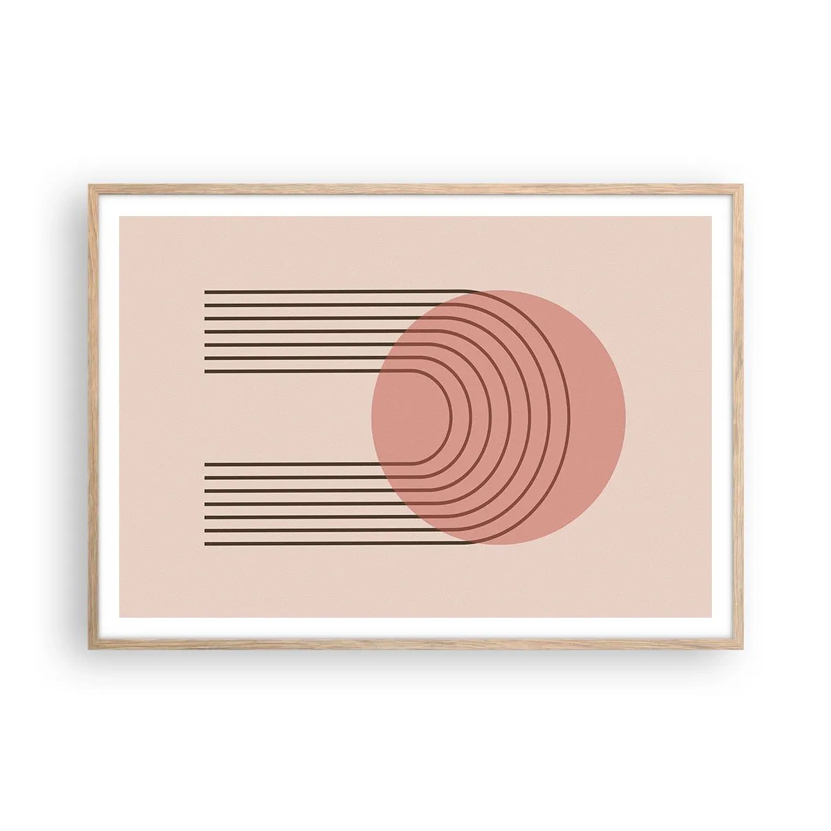 Pôster com moldura de carvalho claro - Atração irresistível - 100x70 cm